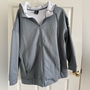 Gray Women's Zip-Up Hoodie